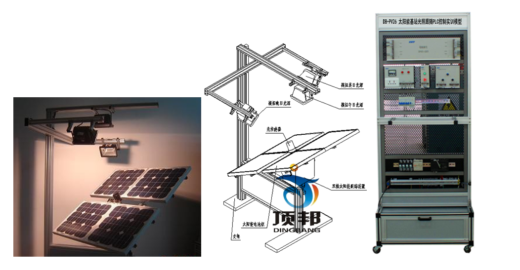 太阳能基站光照跟随PLC控制实训模型