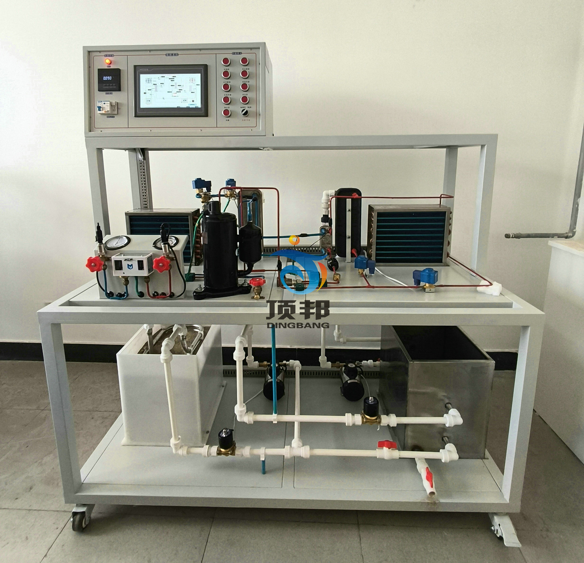 空气/水/地源热泵系统实验平台(图1) 空气/水/地源热泵系统实验平台
