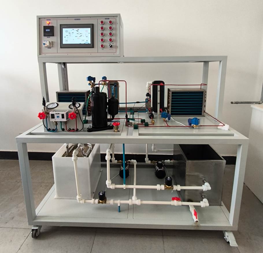 多能互补综合能源利用控制实训平台(图9) 空气-水-土三源热泵实验装置